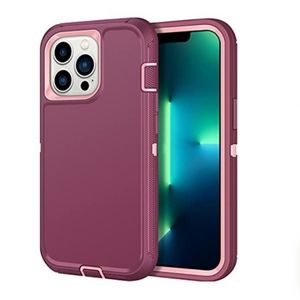 NWT! Iphone 13 Pro Max Wine Red Pink Anti-Scratch 360 Full Body Protective Case